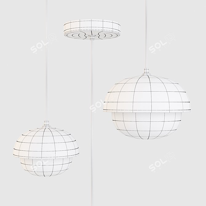 Tooy Muse Pendant Lamp: Vintage-inspired Design 3D model image 2