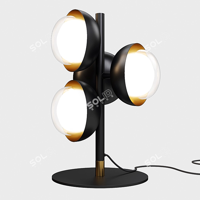 Tooy Muse: Vintage Metal Table Lamp 3D model image 1
