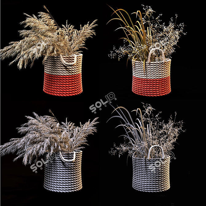 Wild Harvest Bouquet Set 3D model image 2