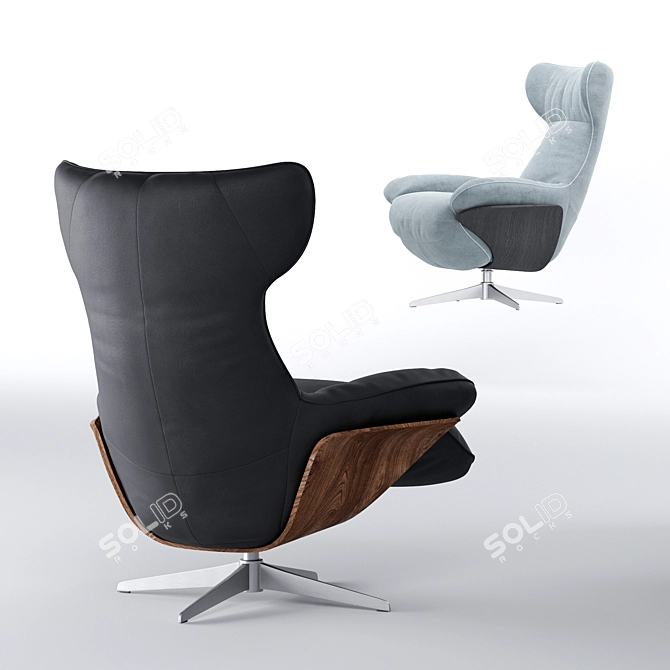 Ultimate Comfort in Ilia Recliner (Natuzzi) 3D model image 2