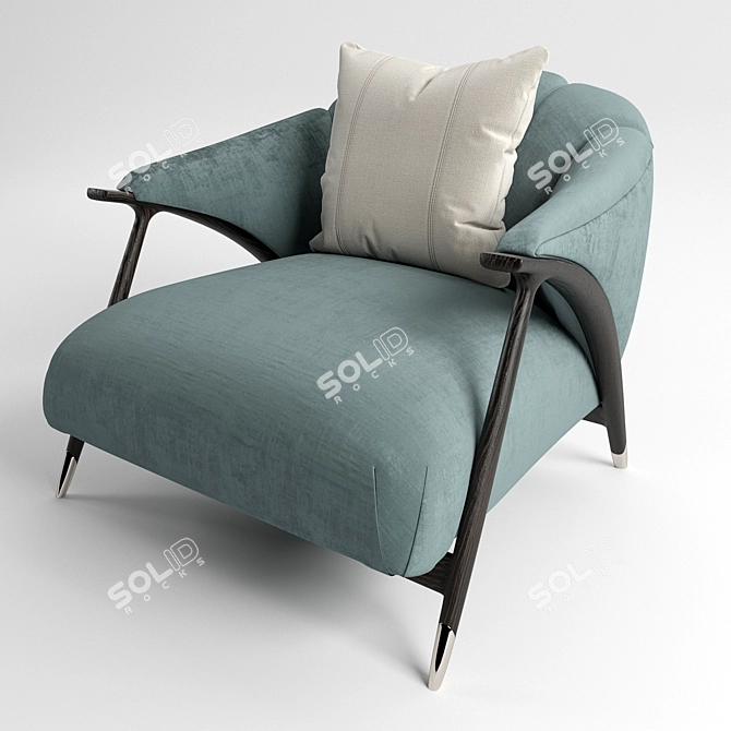 Luxurious Theodore Alexander Forward Armchair 3D model image 1