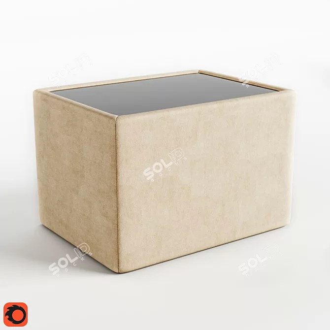 Contemporary Nuvolla Side Table 3D model image 1