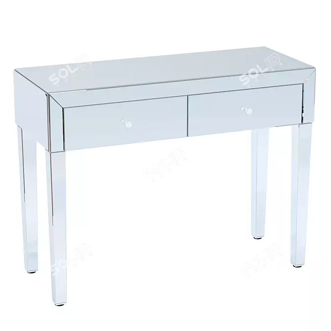 Elegant Mirrored Luxury Console 3D model image 1