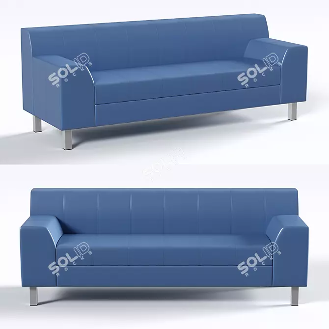 Flagship 3-Seater Sofa: Russian-made, Luxurious Comfort 3D model image 1