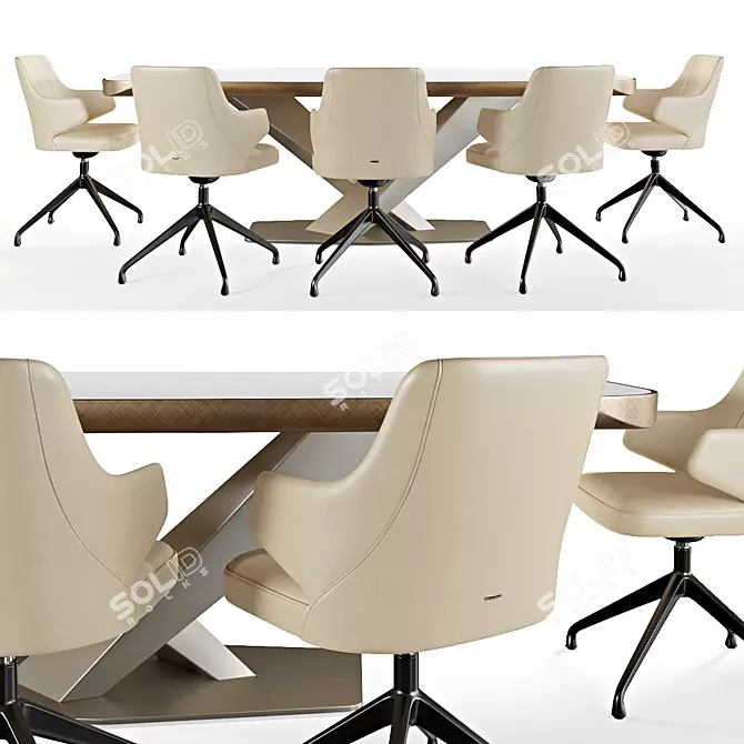 Elegant Wendy and Stratos Table 3D model image 1