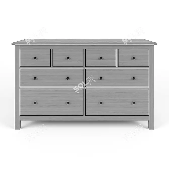 Hemnes 160cm | 3-Drawer Chest 3D model image 1