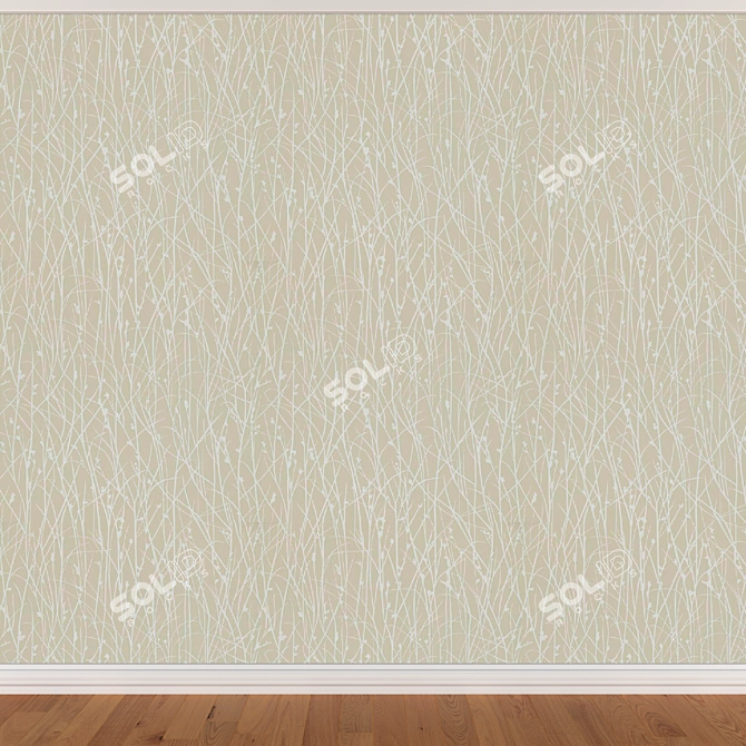 Seamless Wallpapers Set with 3 Colors 3D model image 3