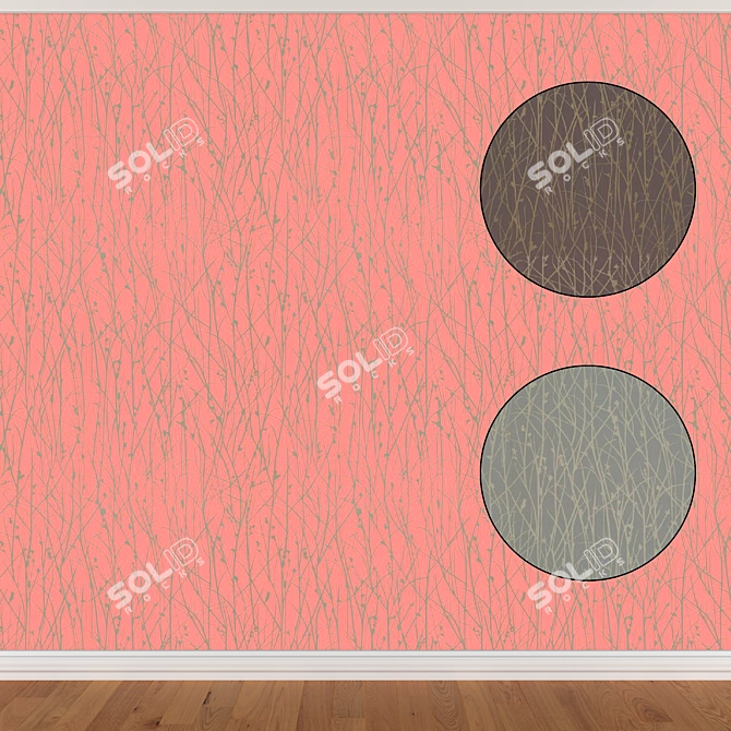 Seamless Wallpaper Set (3 Colors) 3D model image 1