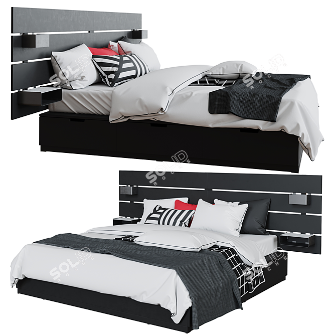 Scandinavian Style Storage Solution 3D model image 1