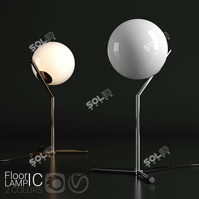 Sleek Modern Table Lamp 3D model image 1