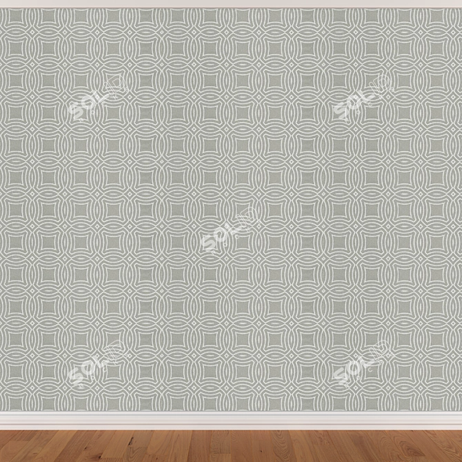 Seamless Wallpaper Set in 3 Colors 3D model image 2