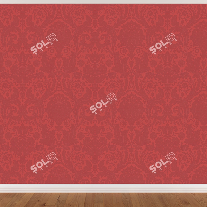 Seamless Wallpaper Set in 3 Colors 3D model image 3