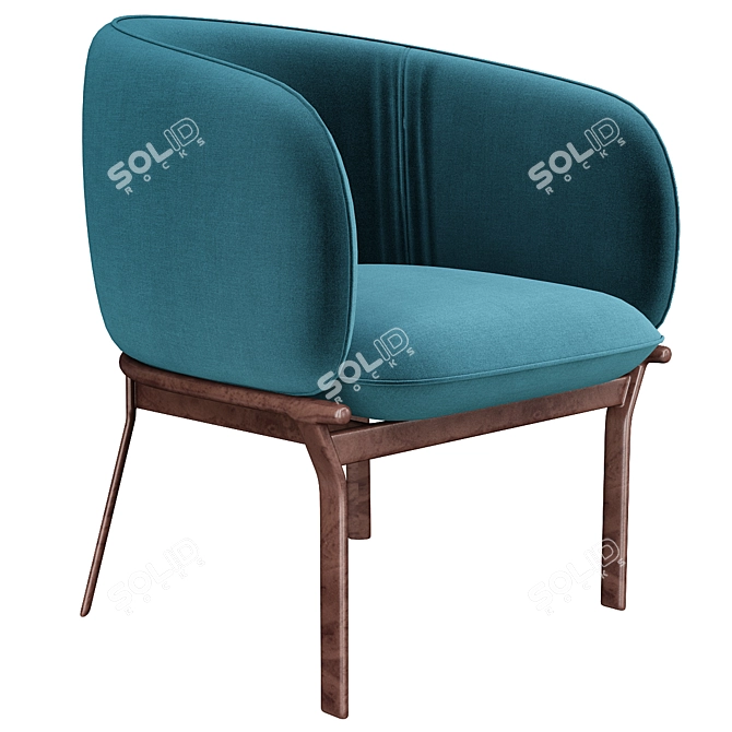 Elegant Grace Armchair Mdd 3D model image 1