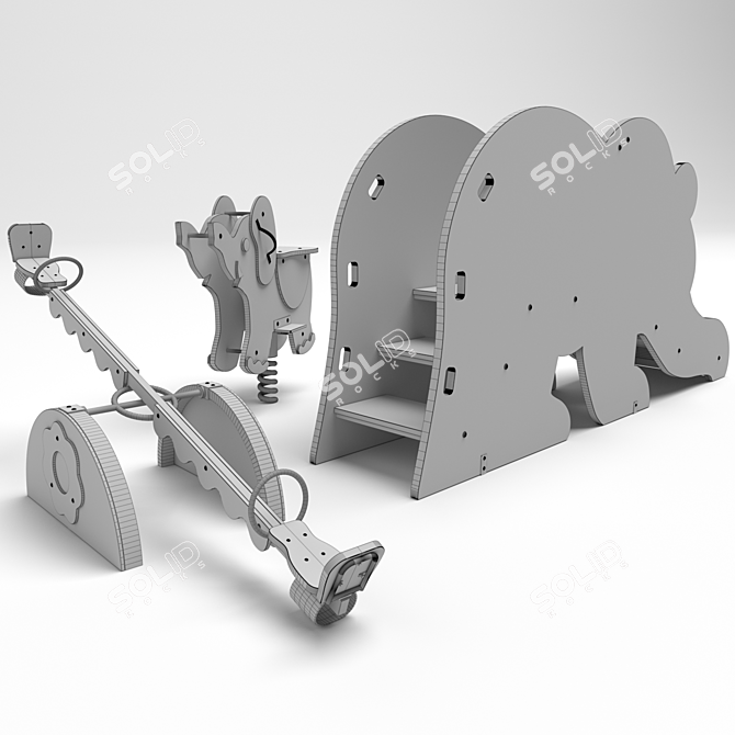 Peony Playground Equipment 3D model image 3