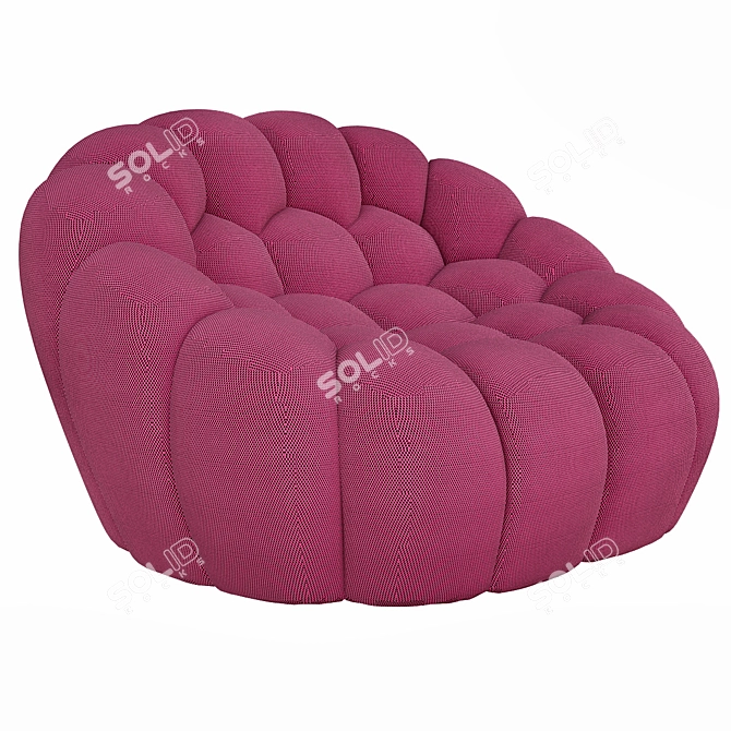 Luxury Lounge Chair & Ottoman 3D model image 1