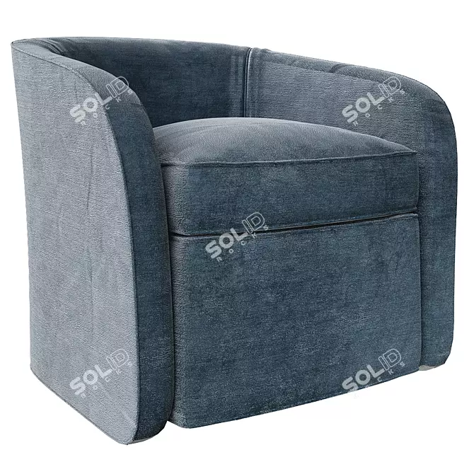 Elegant Edam Swivel Chair 3D model image 1