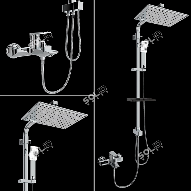 Luxury Edifice Shower System 3D model image 1