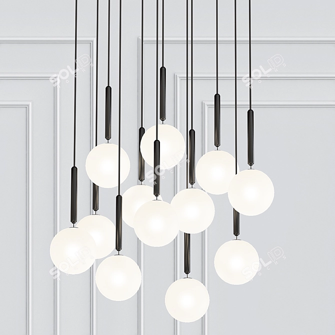 Ethereal Opal Pendant Light 3D model image 1