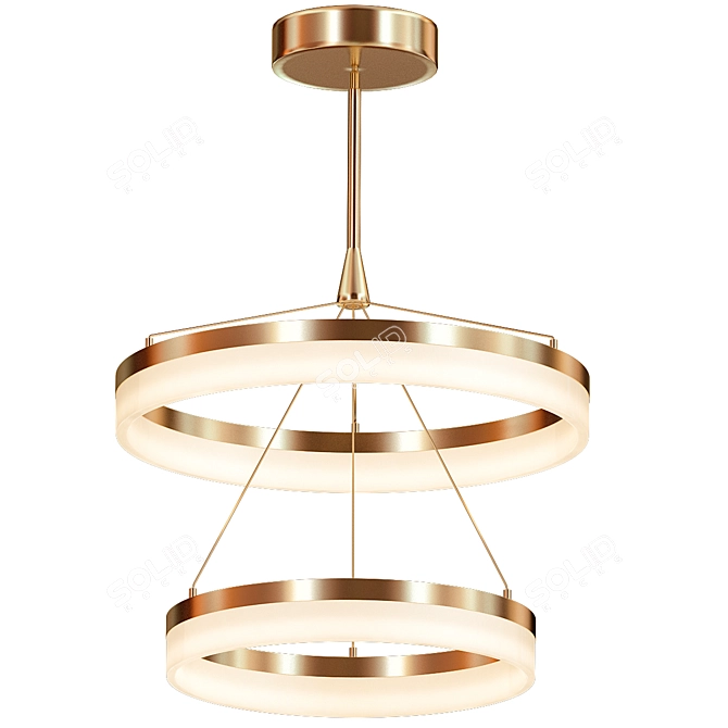 Golden Glow Keplar Pendant 3D model image 1
