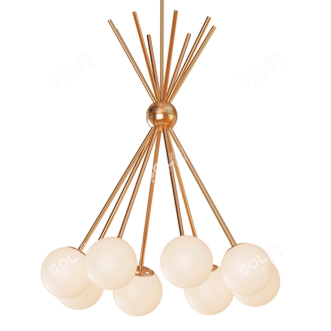 Elegant Crystal Chandelier Luxor 3D model image 1