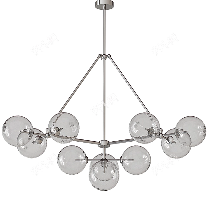Elegant Crystal Chandelier: Bermude 3D model image 1
