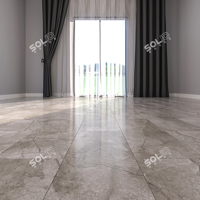 Luxury Marble Floor Tiles 3D model image 2