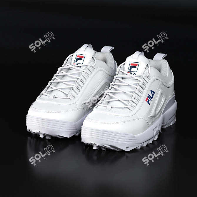 Fila Disruptors 2: Subdivision-Ready 3D Model 3D model image 1