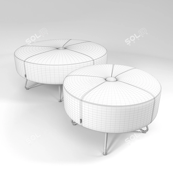 Dual Material Button Seating 3D model image 2