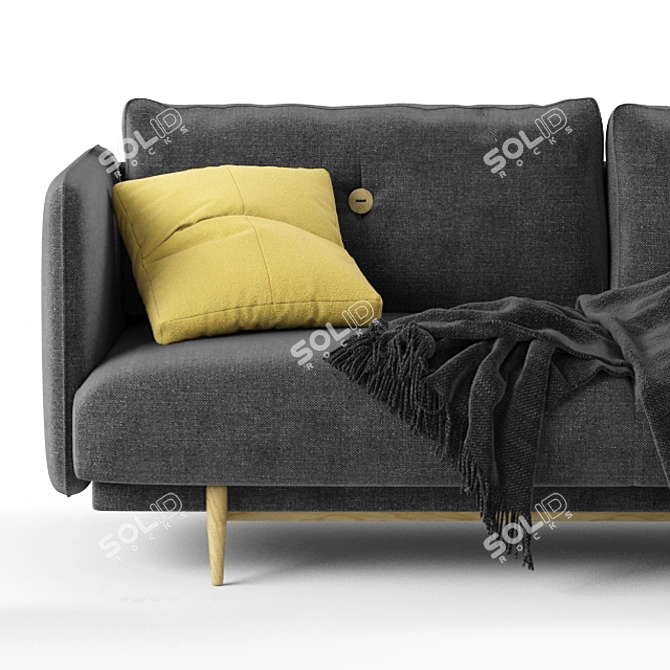 Won Hold Sofa: Sleek and Stylish 3-Seater 3D model image 2