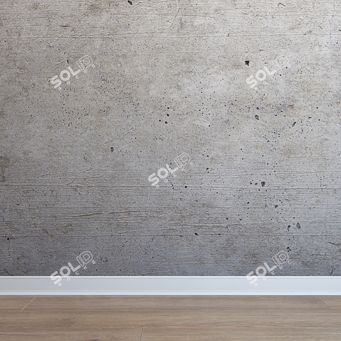 Seamless Concrete Texture for Interior and Exterior Design 3D model image 1