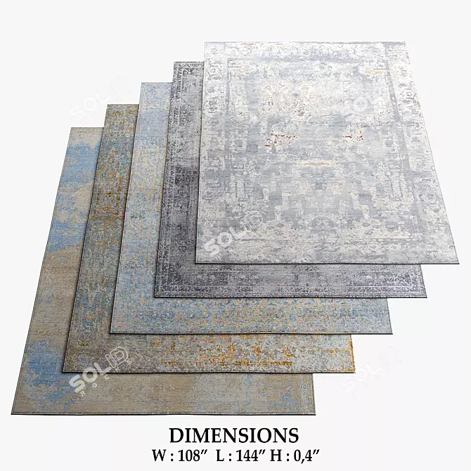 Thibault Van Renne Elements Rugs 3D model image 1