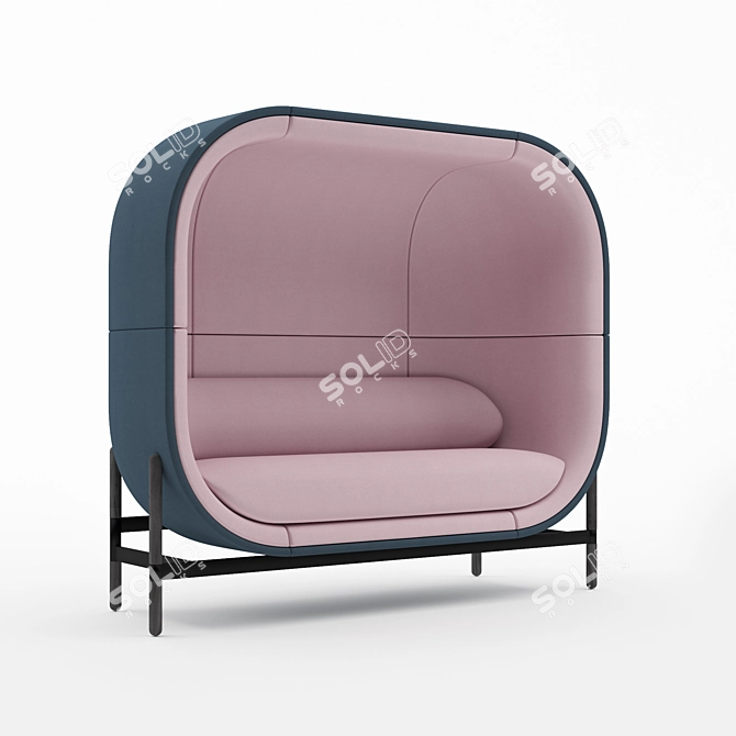 Cozy Cocoon Capsule Sofa 3D model image 1