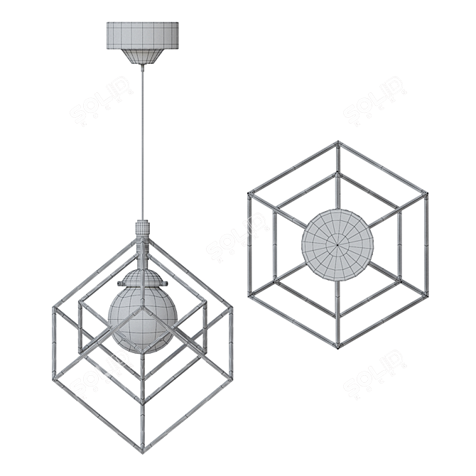 Modern Prism Pendant Light 3D model image 3