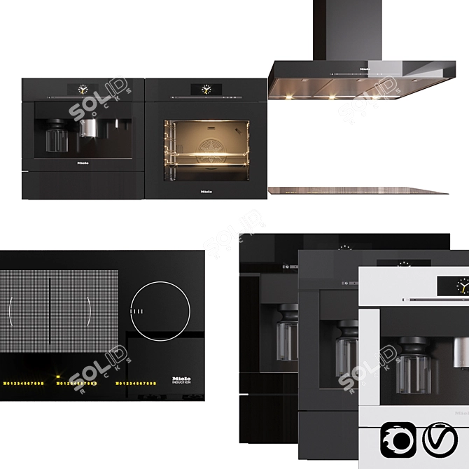 Efficient Kitchen Appliances by Miele 3D model image 1