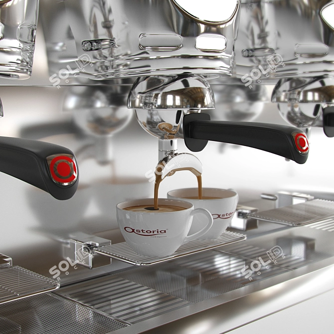 Astoria Sabrina: Retro-Inspired Espresso Excellence 3D model image 3