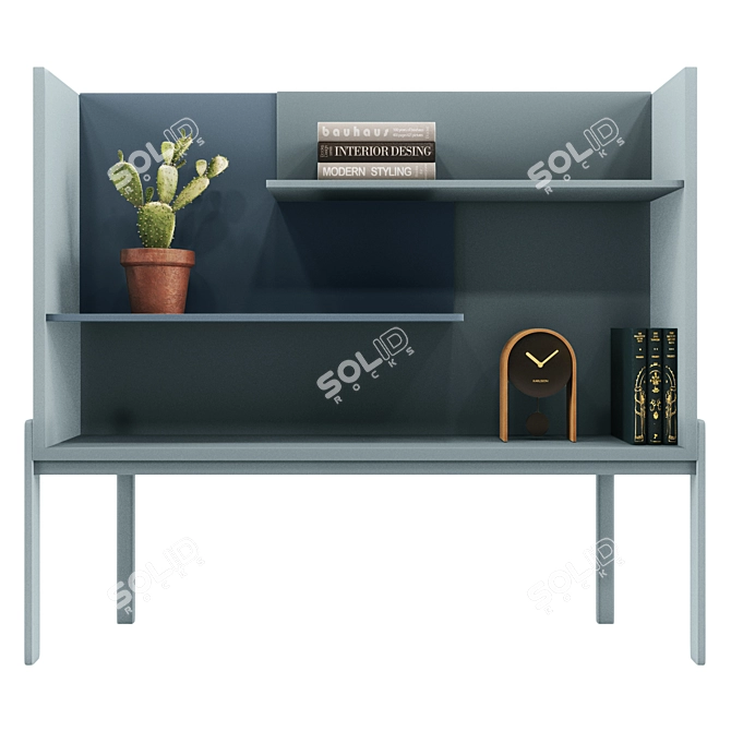 Modern Minimalist Bookshelf by MSDS Studio 3D model image 1