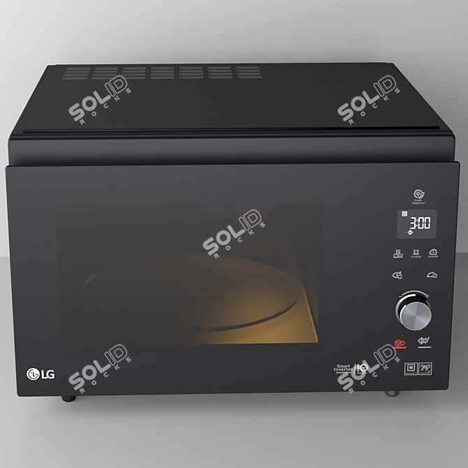 LG MJ-3965BIS: Multi-function Microwave with Grill and Convection 3D model image 2