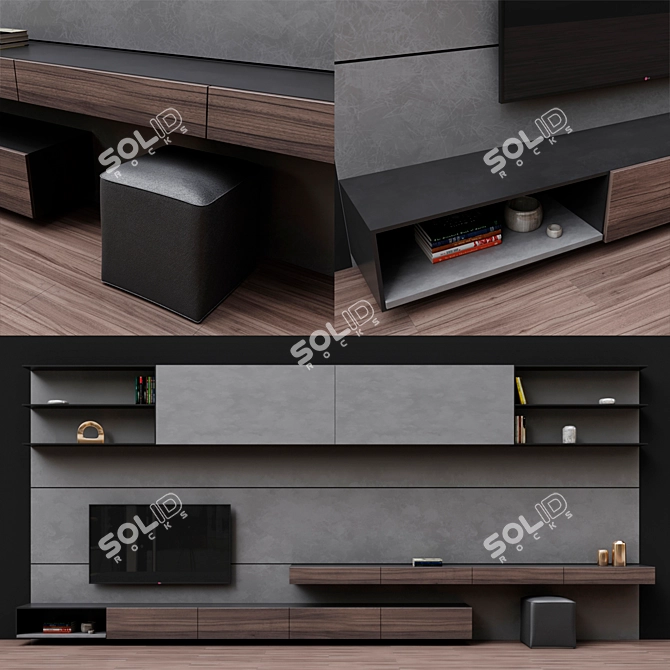 Zona 32 TV: Sleek and Spacious 3D model image 1