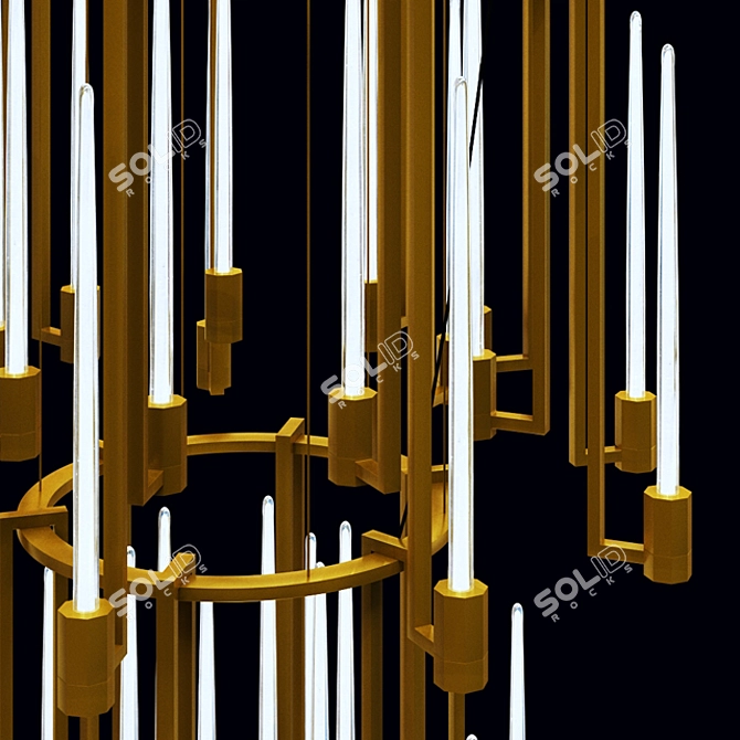 Title: Kalì Chandelier 2 Rings - Stylish Illumination 3D model image 2