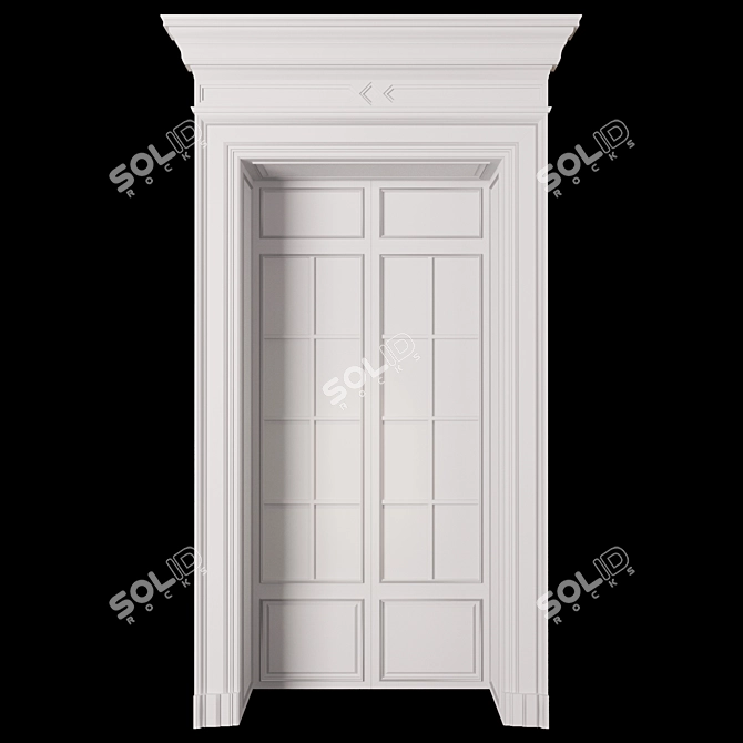 Elegant Archival Door 3D model image 3