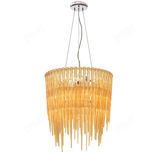 Elegant Icicle Suspension Light 3D model image 2