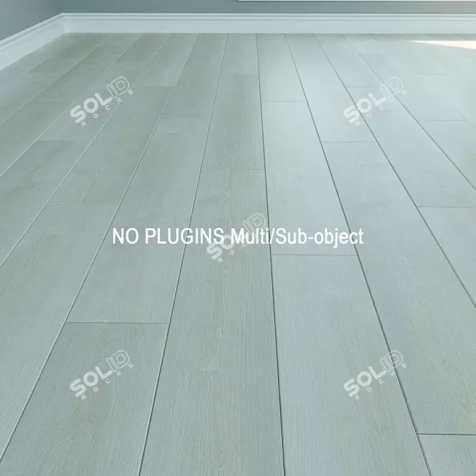 Natural Wood Laminate Flooring 3D model image 1