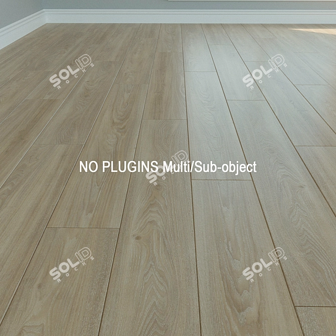 Natural Wood Laminate Flooring 3D model image 1