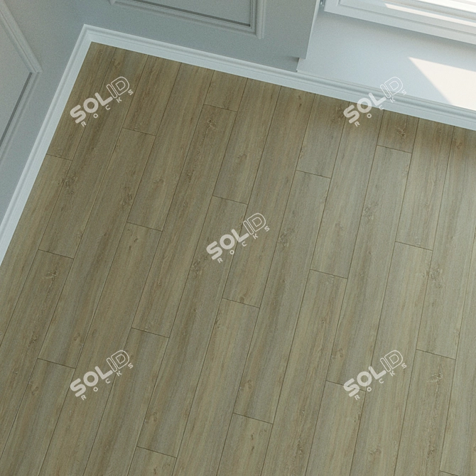 Natural Wood Laminate Flooring 3D model image 2