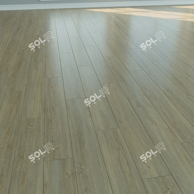 Natural Wood Laminate Flooring 3D model image 3