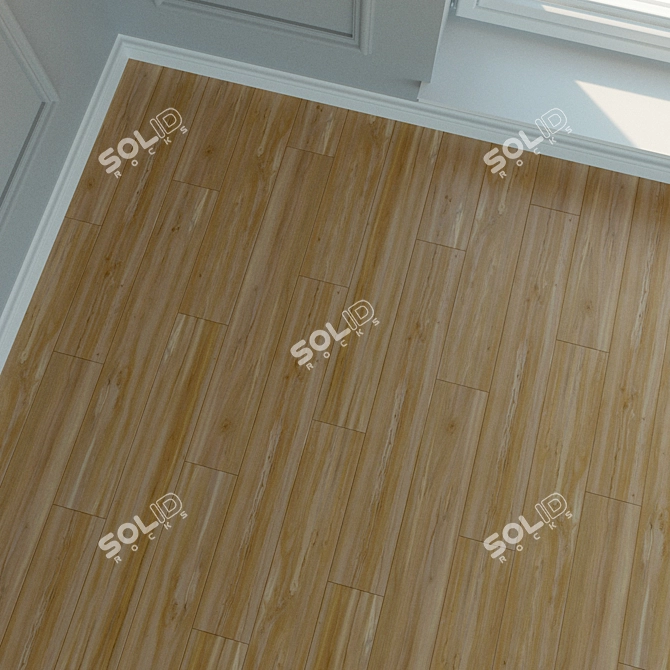 Natural Wood Laminate Flooring 3D model image 3