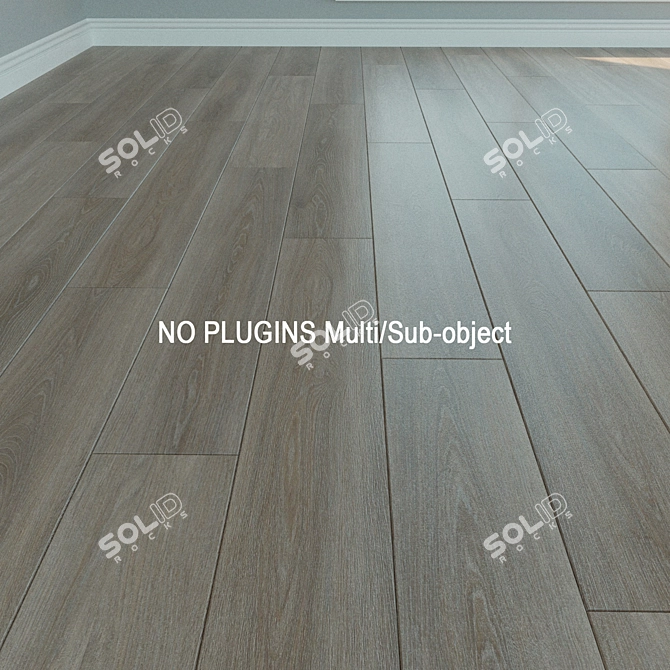 Natural Wood Laminate Flooring 3D model image 1