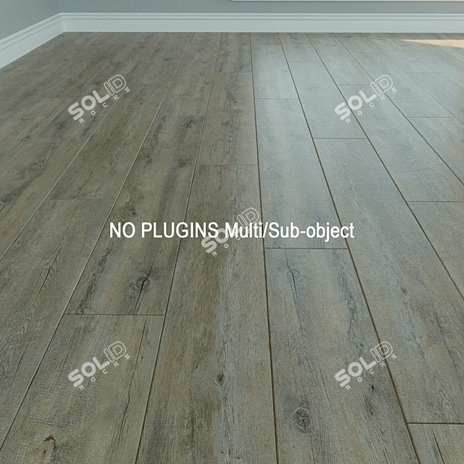 Natural Wood Laminate Flooring 3D model image 1