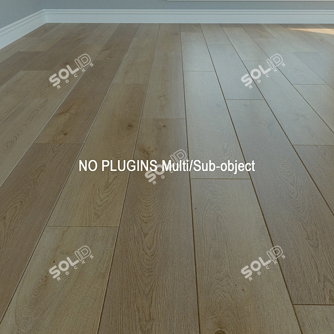 Natural Wood Laminate Flooring 3D model image 1