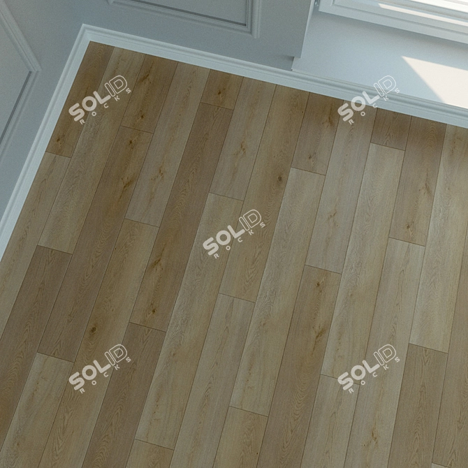 Natural Wood Laminate Flooring 3D model image 3